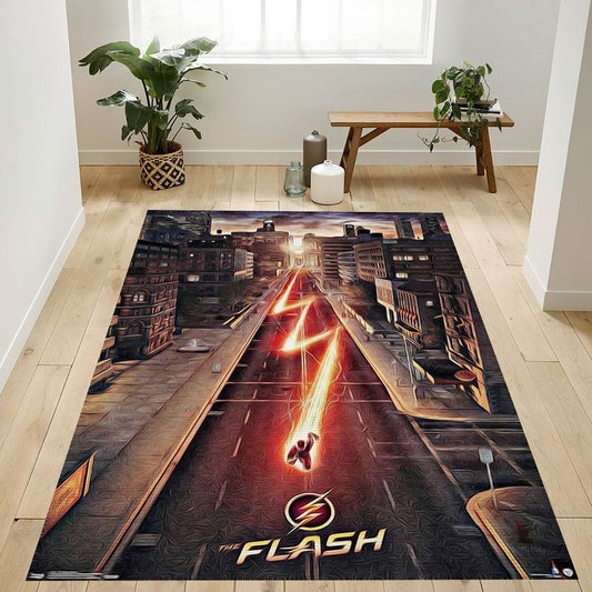 Barry Allen Flash Dc Comics Tv The Flash Street One Sheet Carpet Area Rug
