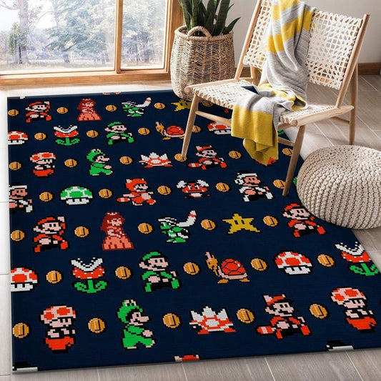 Super Mario Pattern Carpet Area Rug