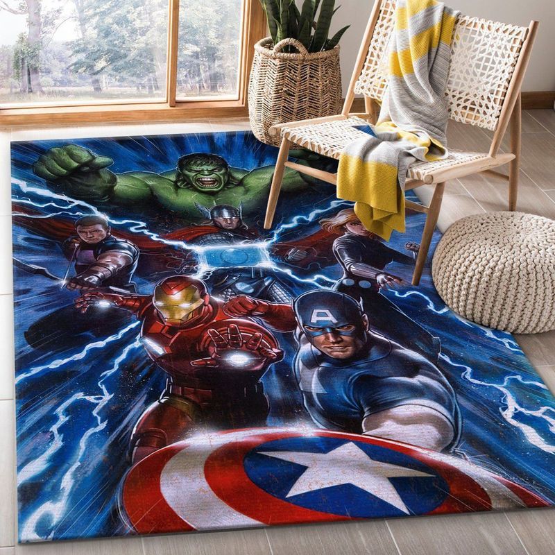 Avengers Marvel Comic Marvel Superheroes Carpet Area Rug
