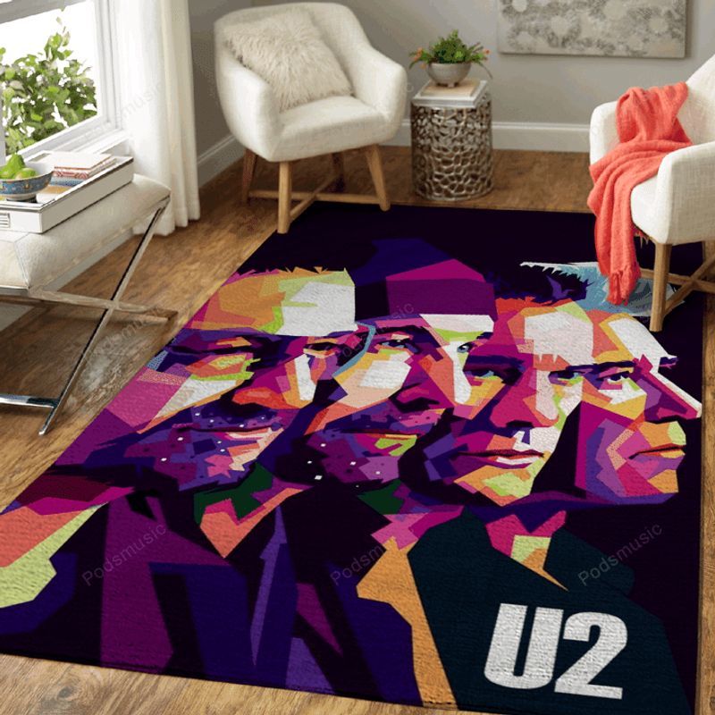 U2 Legend Rock Band Music Bono III Carpet Area Rug