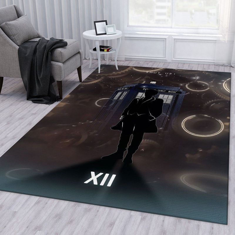 12th Doctor With Tardis Carpet Area Rug