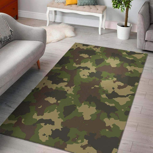 Classic Green Camouflage Carpet Area Rug