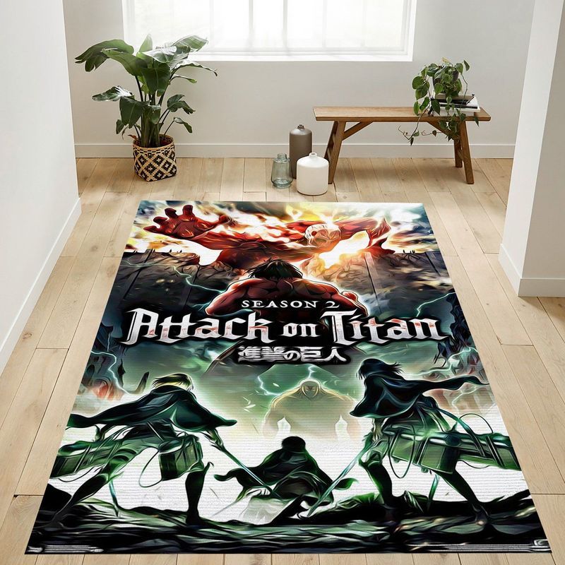 Attack On Titan Season 2 Teaser One Sheet Carpet Area Rug