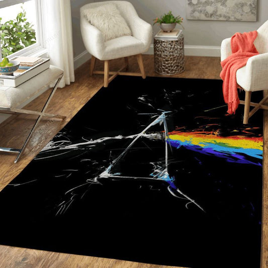 The Dark Side Of The Splatter Music Art Carpet Area Rug