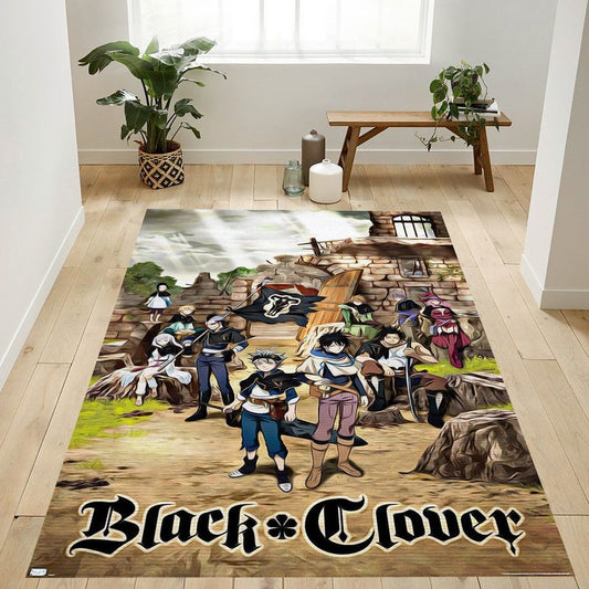 Black Clover Group Carpet Area Rug