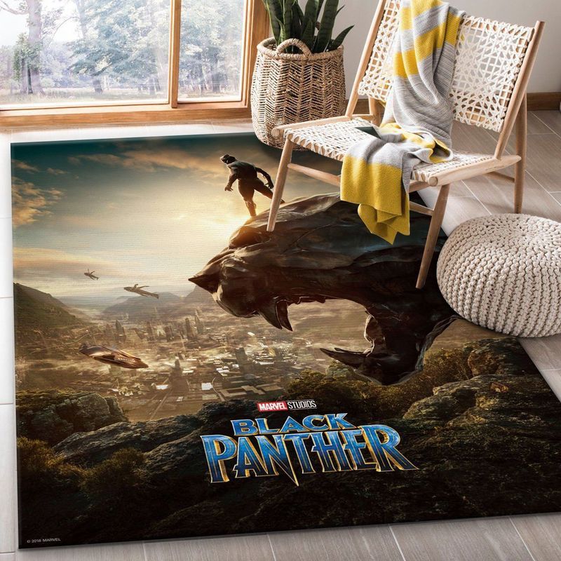 Black Panther Marvel 5 Carpet Area Rug 2