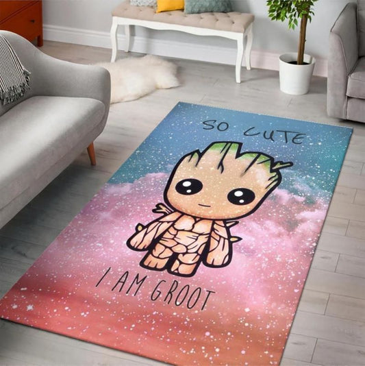 Baby Groot Cute Kids Room Carpet Area Rug
