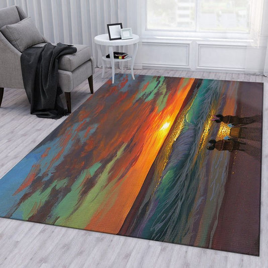Sunrise Beach Mickey Sharing Carpet Area Rug