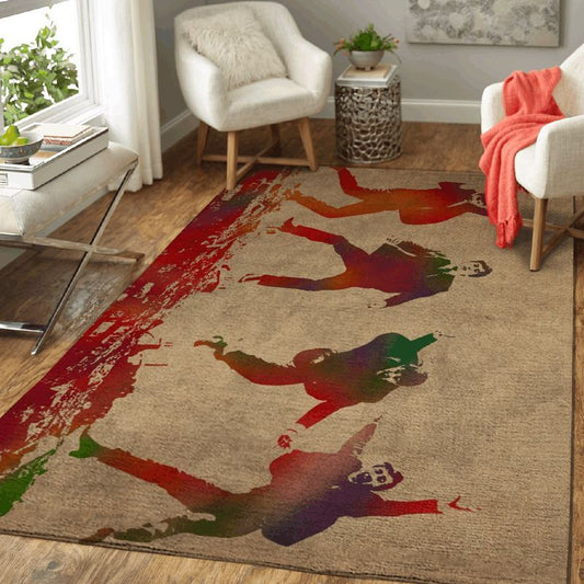 The Beatles Watercolor English Rock Band Carpet Area Rug