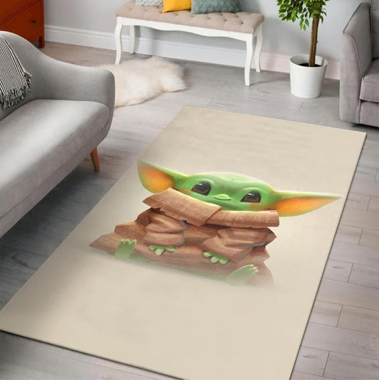 Baby Yoda Star Wars Kids Room Carpet Area Rug
