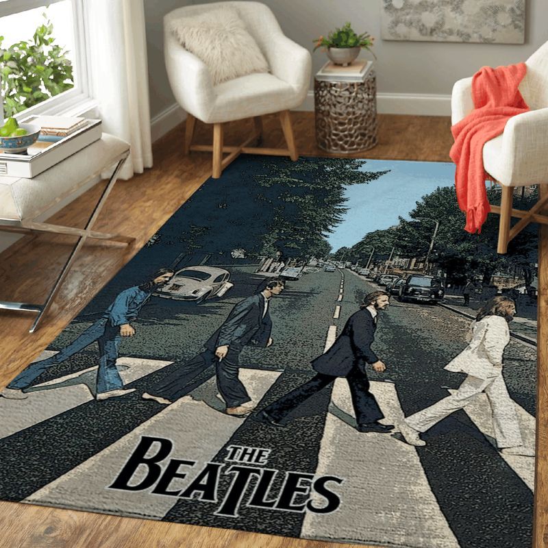 The Beatles Band Abbey Road Album For Beatles Fans Carpet Area Rug