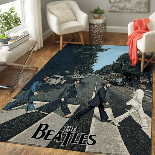 The Beatles Band Abbey Road Album For Beatles Fans Carpet Area Rug