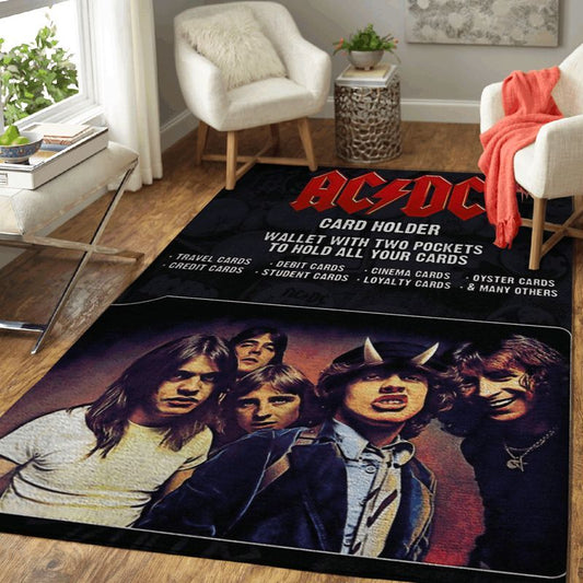 Acdc Band Vintage Art Carpet Area Rug