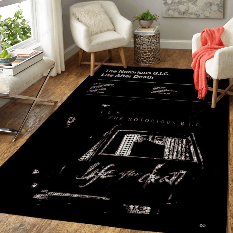 The Notorious Big Life Music Album Art Carpet Area Rug