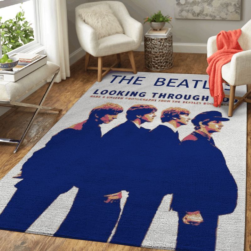 The Beatles Band Members Looking Through Carpet Area Rug