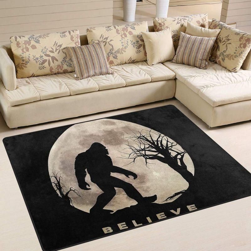 Believe Bigfoot Rectangle Carpet Area Rug