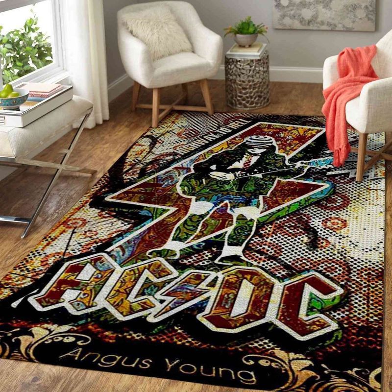 Ac Dc Hard Rock Band 8 Carpet Area Rug