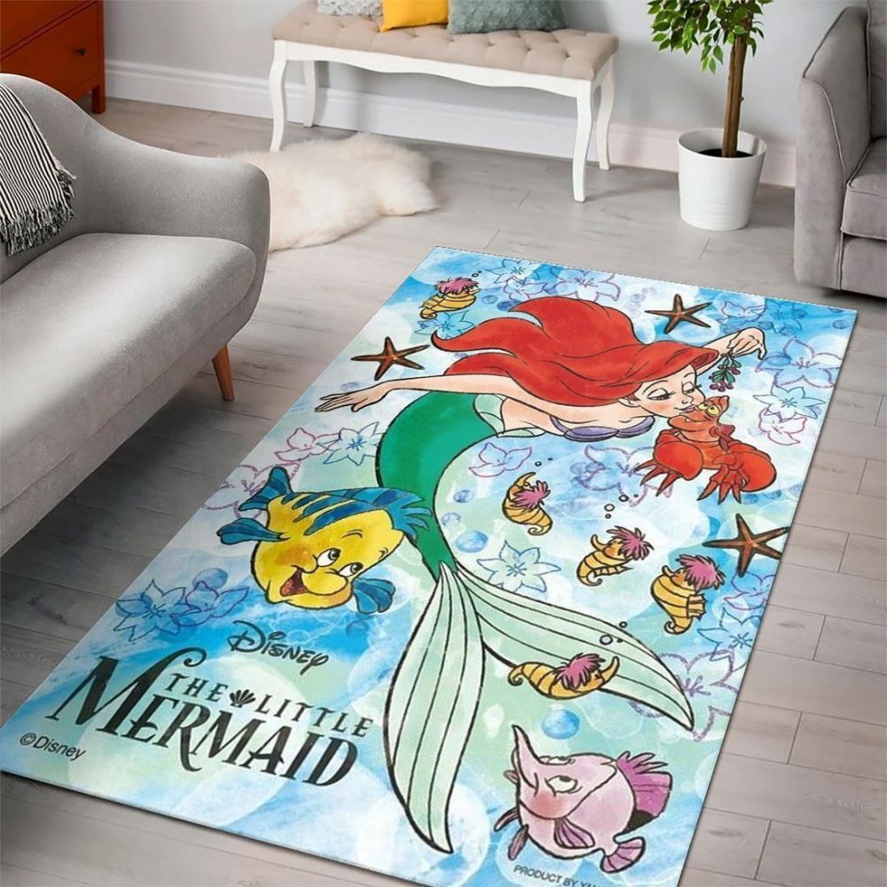 Ariel Disney Princess Characters Disney Movies 8 Carpet Area Rug