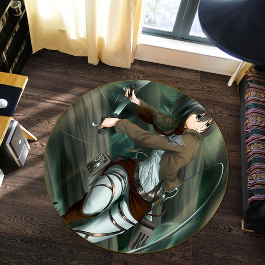 Attack On Titan Anime 21 Round Carpet Area Rug