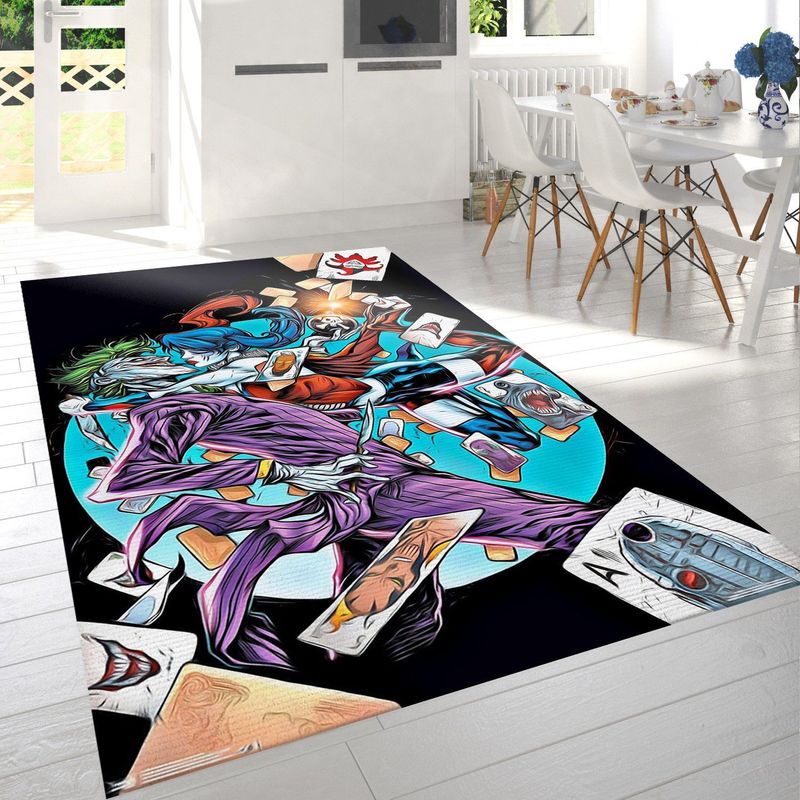 The Joker And Harley Quinn Love Hurts Carpet Area Rug