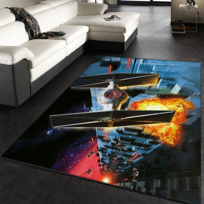 Tie Fighter Star War Battle Zone Carpet Area Rug