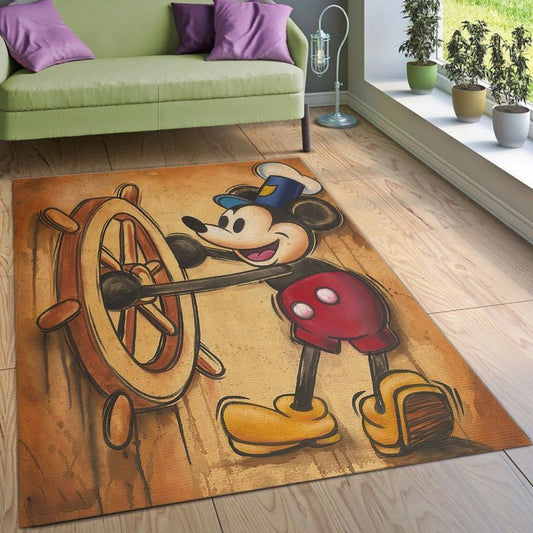 Classic Mickey Disney Happy Carpet Area Rug