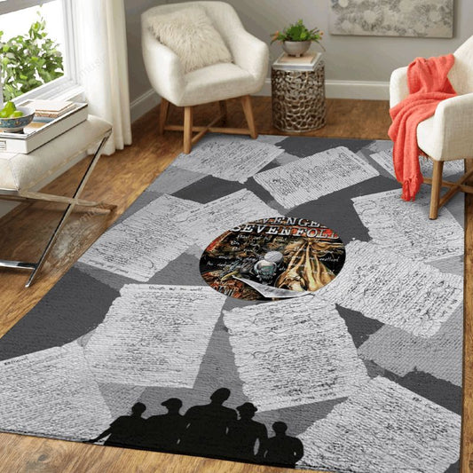 Wm 40 Words And Music Art Carpet Area Rug
