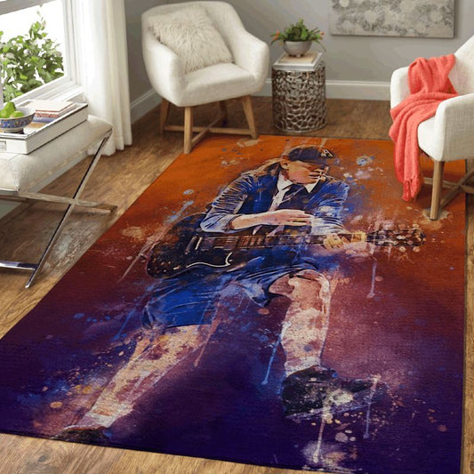 Angus Young Ac Dc Australian Rock Band Pop Art II Carpet Area Rug