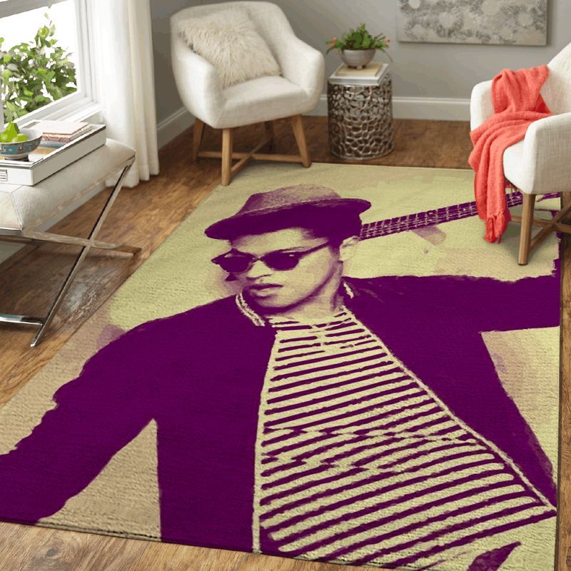 Bruno Mars American Singer Art 2 Carpet Area Rug