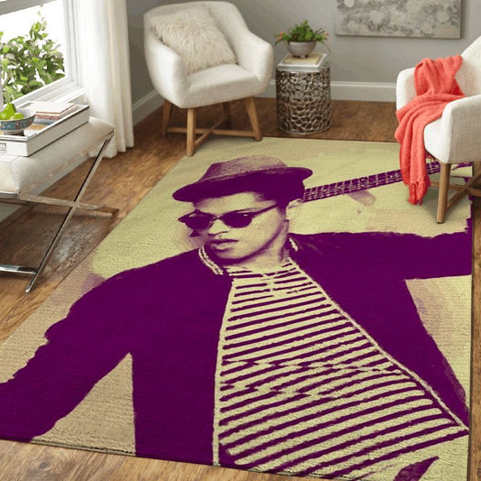 Bruno Mars American Singer Art 2 Carpet Area Rug