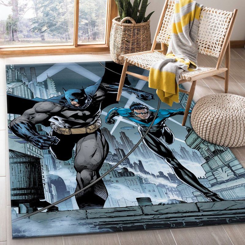 Batman And Nightwing Carpet Area Rug