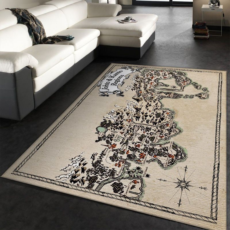 Christmas Gift Pokemon Map Carpet Area Rug