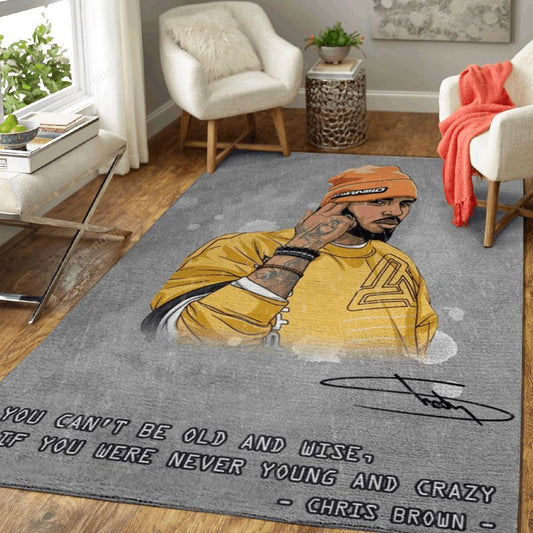 Chris Brown Artwork Pop Music Collection Art Carpet Area Rug