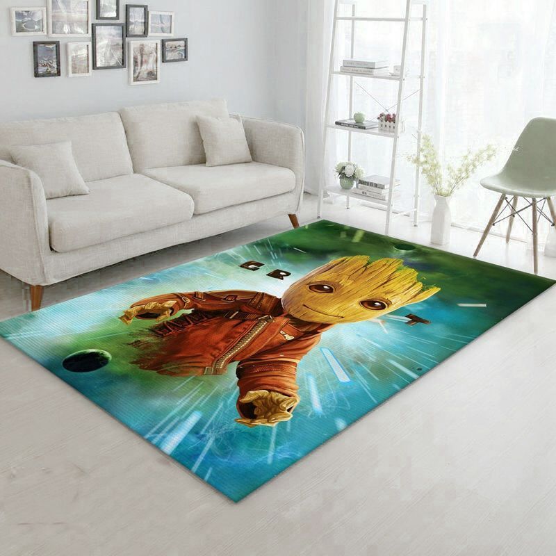 Baby Groot In Space Carpet Area Rug 2