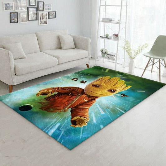 Baby Groot In Space Carpet Area Rug 2