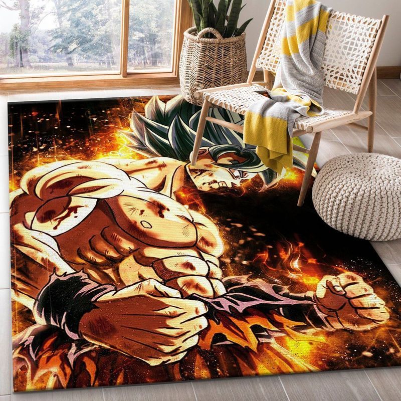 Anime Goku Super Saiyan 3 Carpet Area Rug