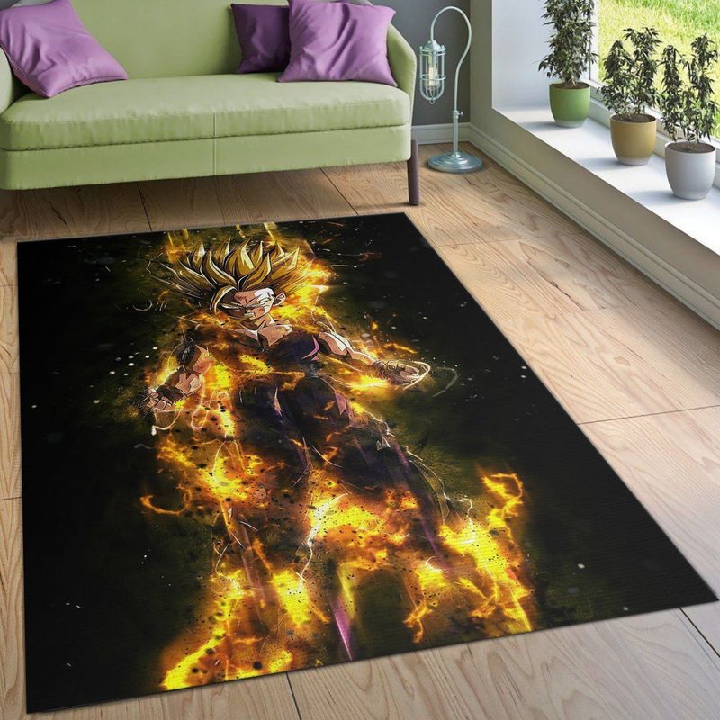 Anime Songohan Super Aura Carpet Area Rug