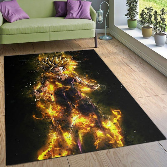 Anime Songohan Super Aura Carpet Area Rug