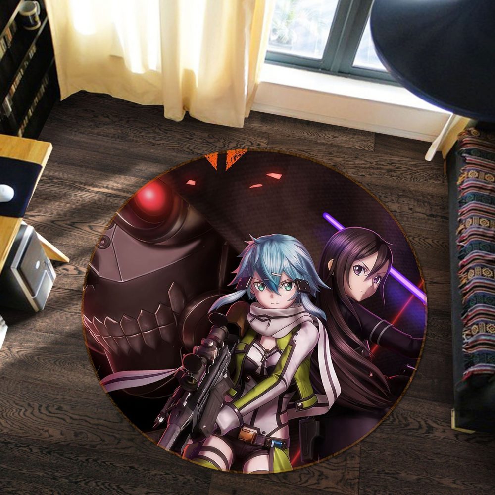 Sword Art Online Anime 28 Round Carpet Area Rug