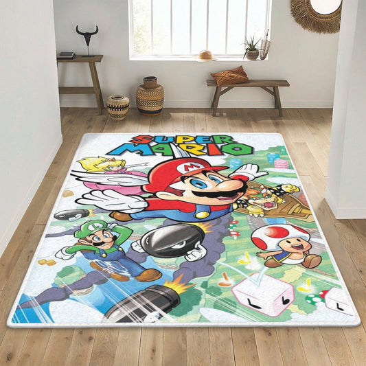 Super Mario Bros Billy Ball Goomba Koopa Troopa Carpet Area Rug