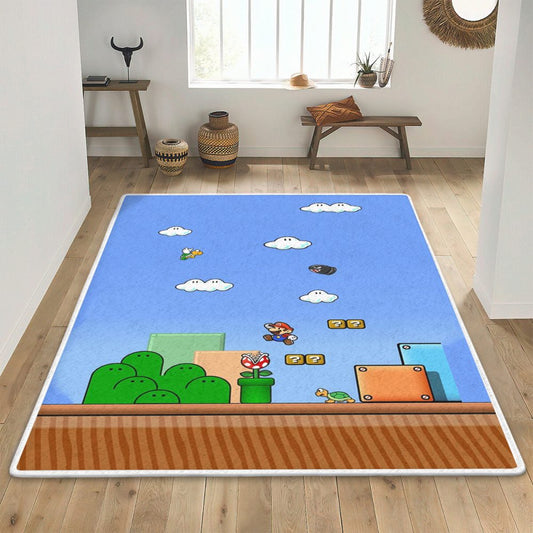 Super Mario Games Lucky Super Mario Carpet Area Rug