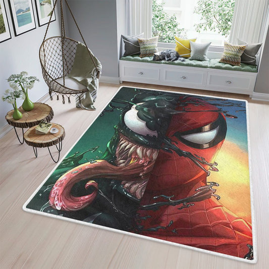 Venom And Spider Man Carpet Area Rug