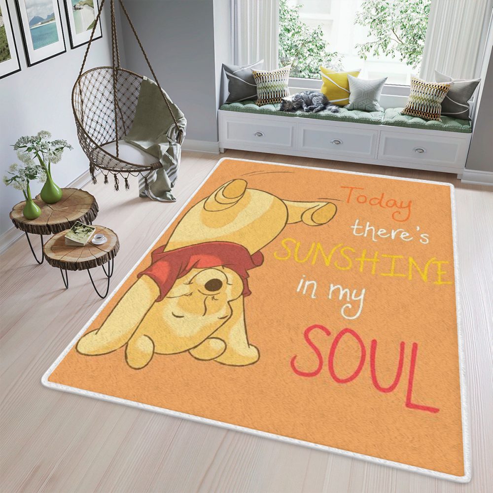 Winnie The Pooh Cute Today Theres Sunshine In My Soul Carpet Area Rug