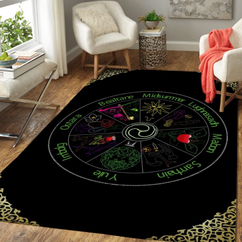 Wicca Wheel Of The Year W40 Carpet Area Rug