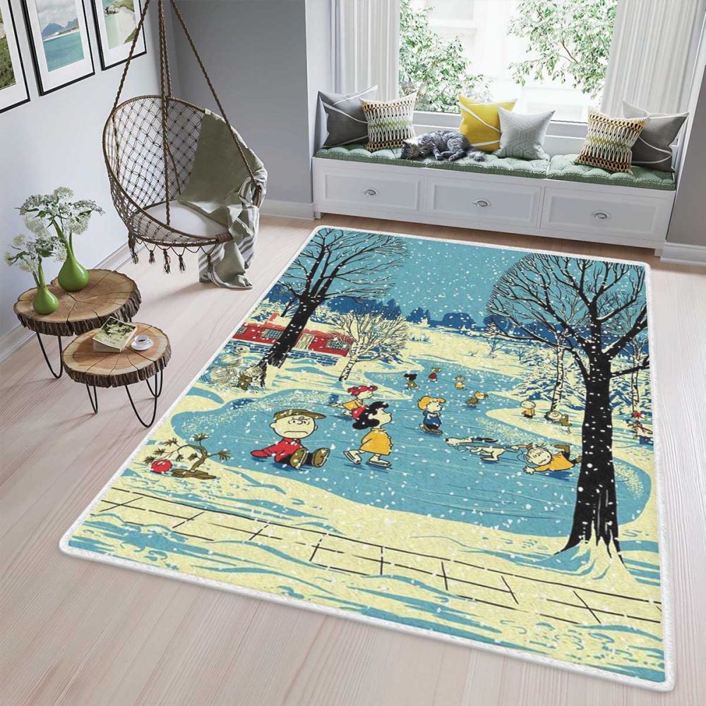 Charlie Brown Christmas Snow Gift For Fan Carpet Area Rug