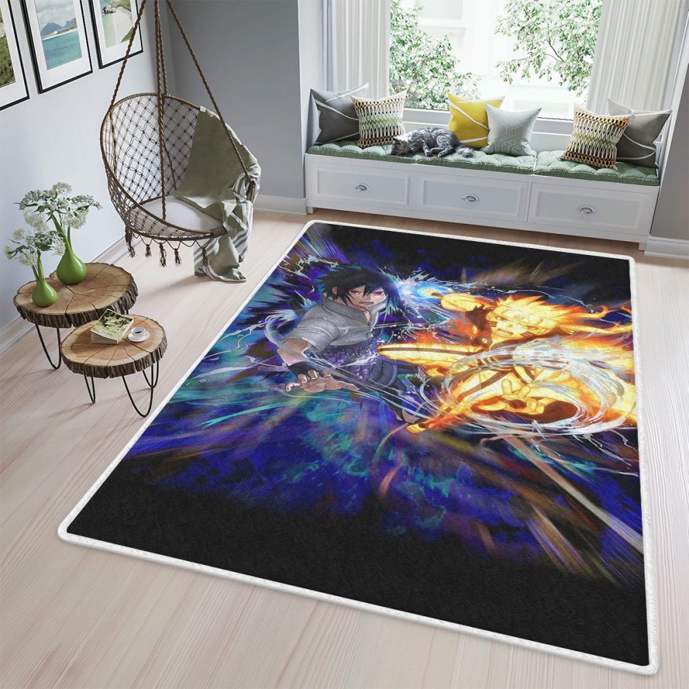 Uzumaki Naruto Uchiha Sasuke Carpet Area Rug 2