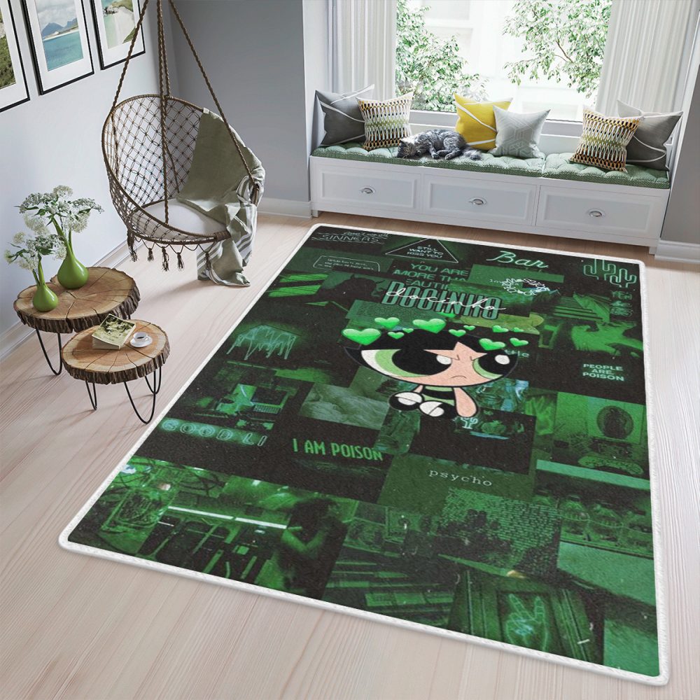 Bellota Buttercup The Powerpuff Girls Cartoon TV Series Christmas Gifts Carpet Area Rug