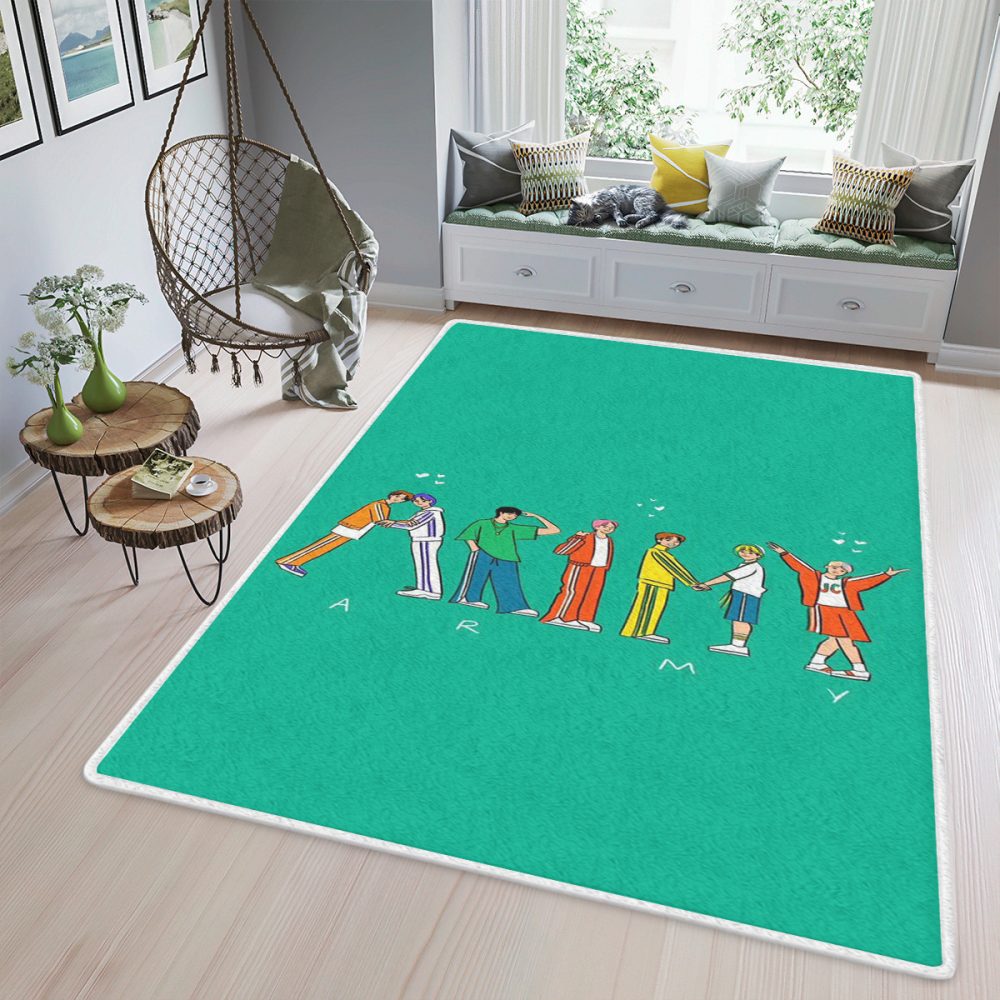 BTS BT21 Bangtan Army Fan Art Cartoon 189 ChristmasBTS Gift For Fan Carpet Area Rug