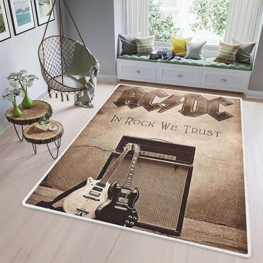 ACDC In Rock We Trust Carpet Area Rug 2