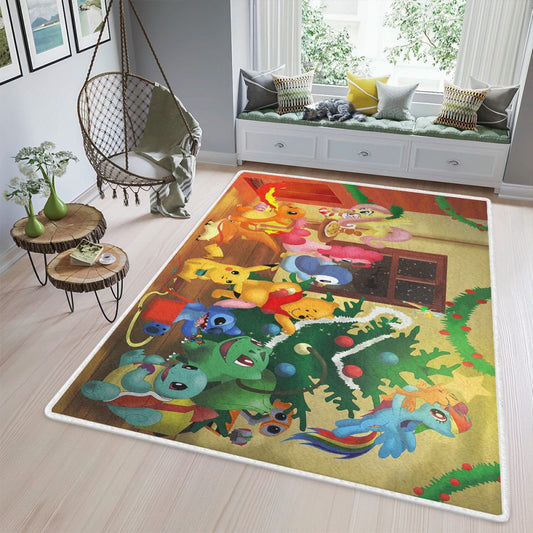 WinniethePooh Merry Christmas Gift The Pooh With Friends Carpet Area Rug